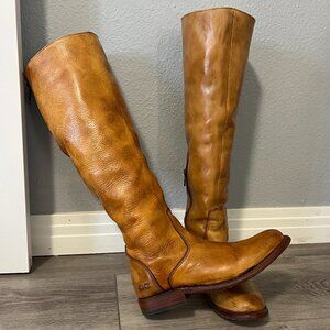 Leather Bed Stu Riding Boots